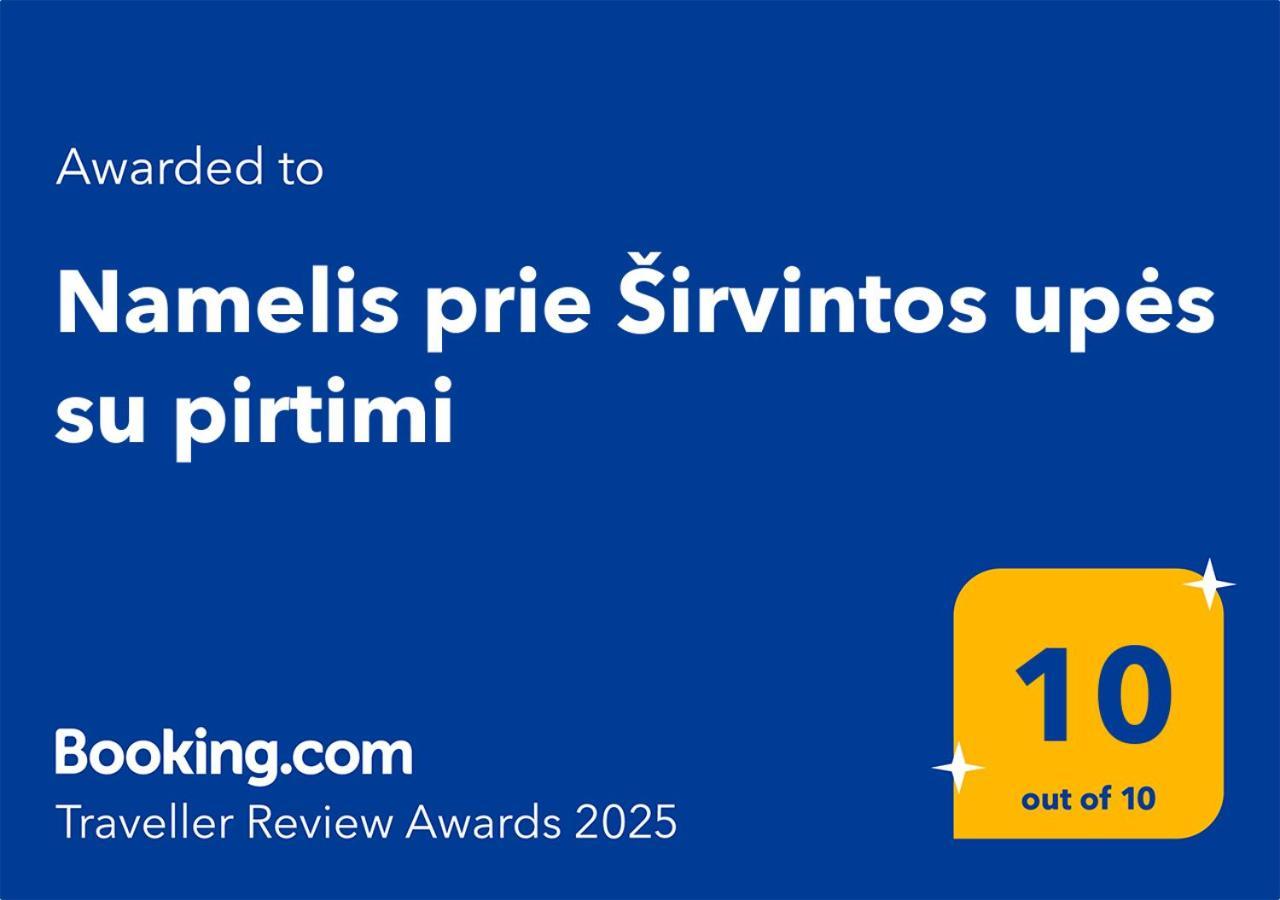 Namelis Prie Sirvintos Upes Su Pirtimi Villa Eksteriør bilde